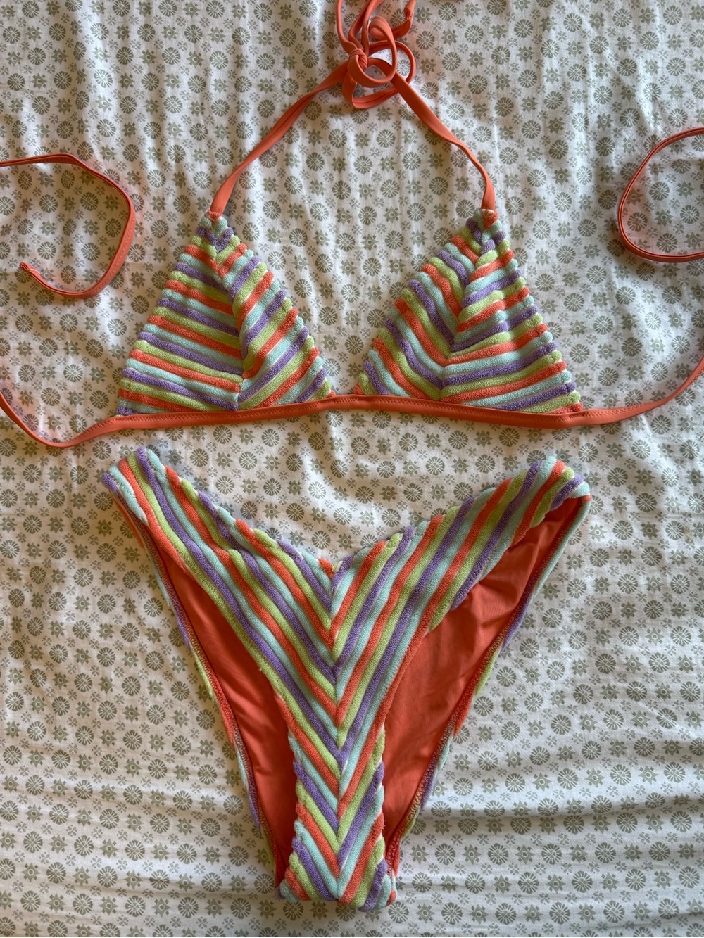Aerie Retro Stripe Terry Bikini